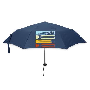 Anlagenmechaniker SHK Sanitär Heizung Handwerk - Regenschirm (klein) - Navy - Vorne