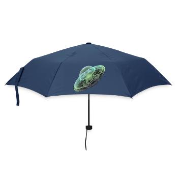 Röntgen Untertasse Ufo Aliens - Regenschirm (klein) - Navy - Vorne