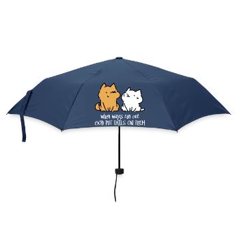 Gott hat ihnen Schwänze angezogen - Regenschirm (klein) - Navy - Vorne