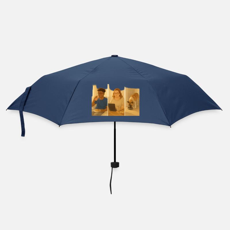 Breakfast before we go to grandma's - Umbrella (small) - navy