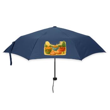 Festive with buckwheat salad and struganina - Umbrella (small) - navy - Front