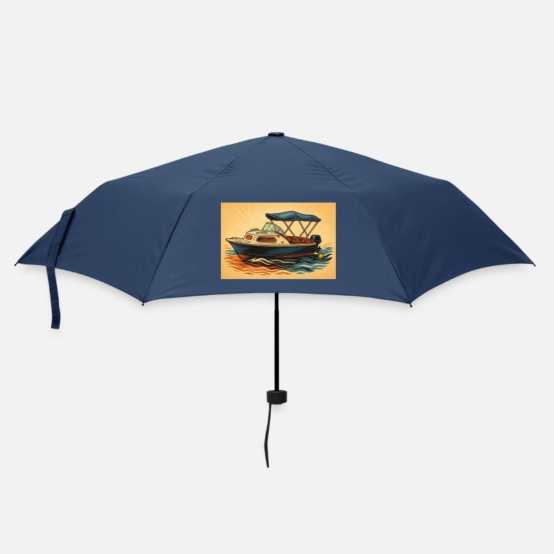 Ambiance de vacances en bateau à moteur - Parapluie standard - marine