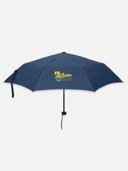 Boston Skyline Retro Vintage Design - Umbrella (small) - navy