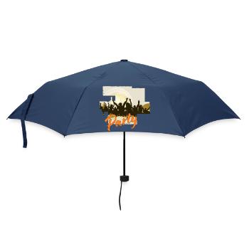 Feiernde Silhouetten Party Design - Regenschirm (klein) - Navy - Vorne