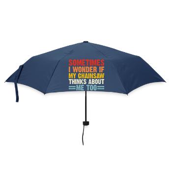 Waldarbeiter Geschenk Baumpfleger Holzarbeiter - Regenschirm (klein) - Navy - Vorne