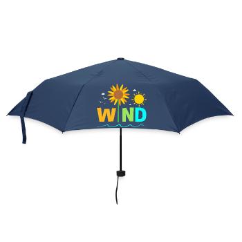 Wind turbine, wind energy, wind power - Umbrella (small) - navy - Front