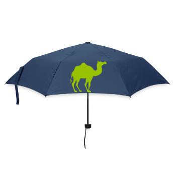 Glowing Camel Silhouette - Umbrella (small) - navy - Front