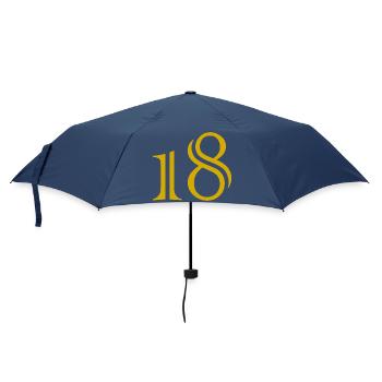 18. 18 ANS. 18e ANNIVERSAIRE. ANNIVERSAIRE 18 ANS. - Parapluie standard - marine - Devant