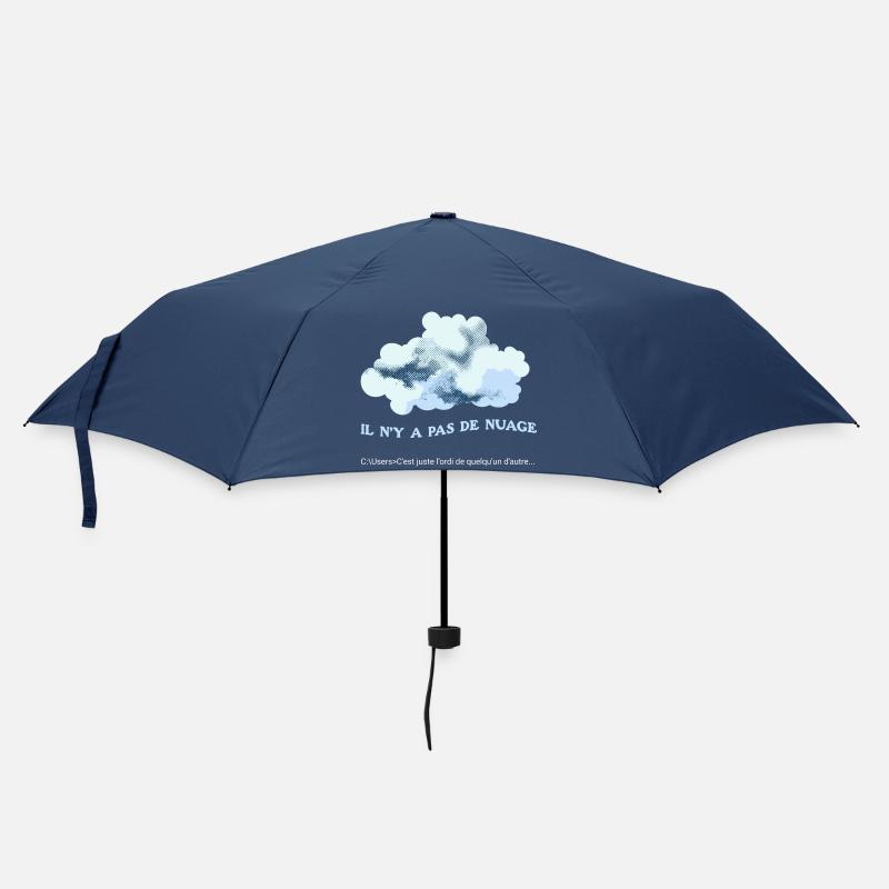 Il n'y a pas de nuage (cloud) - Parapluie standard - marine