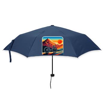 Sunset Gravel Bike Szene - Regenschirm (klein) - Navy - Vorne