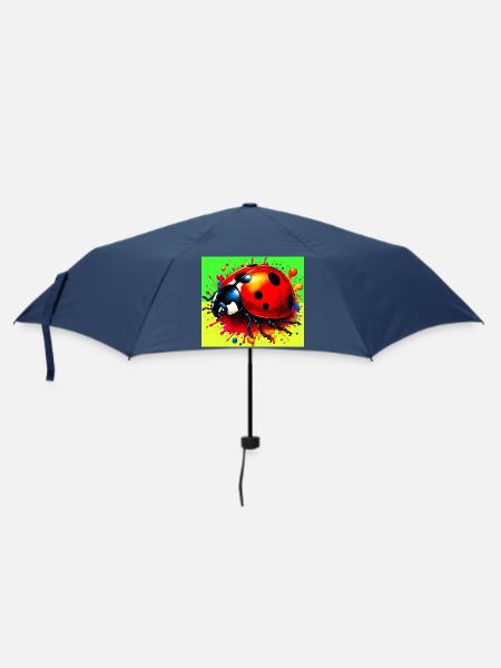 Marienkäfer - Regenschirm (klein) - Navy