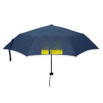 Acid Techno Wiederholung Gradient - Regenschirm (klein) - Navy - Vorne