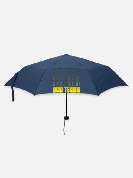 Acid Techno Wiederholung Gradient - Regenschirm (klein) - Navy