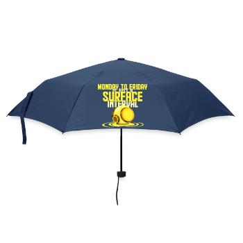 Tauchen Taucher Schnorcheln Sporttaucher - Regenschirm (klein) - Navy - Vorne