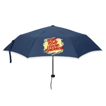 Rebel Today Legend Tomorrow - Art typographique audacieux - Parapluie standard - marine - Devant