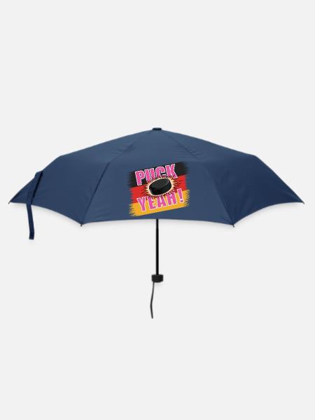 Puck Yeah – Eishockey T-Shirt - Regenschirm (klein) - Navy