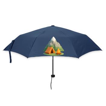 Scène du camping de la Géopolymontagne - Parapluie standard - marine - Devant