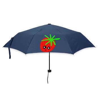 Erdbeere Kinder Erdbeeren  - Regenschirm (klein) - Navy - Vorne