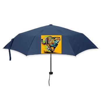 cheetah - Umbrella (small) - navy - Front