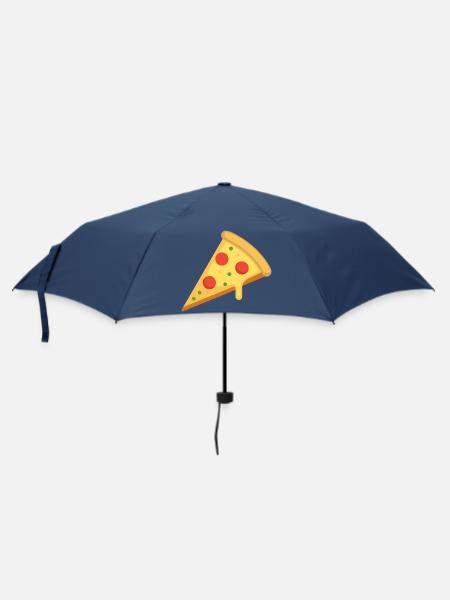 Pizzastück - Regenschirm (klein) - Navy