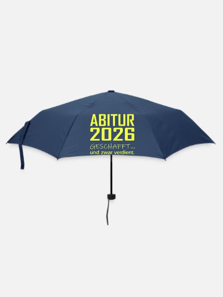 Abitur 2026 Geschafft - Regenschirm (klein) - Navy