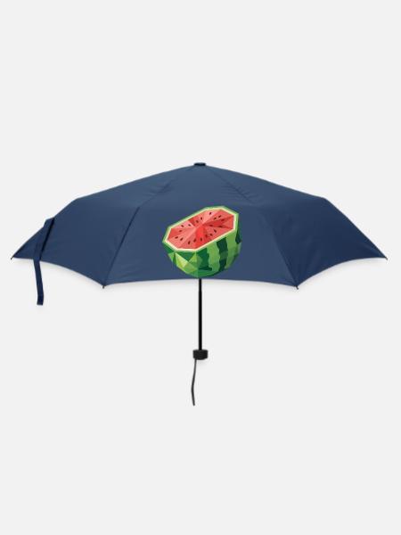 Melone - Cooles Frucht-Logo - Regenschirm (klein) - Navy