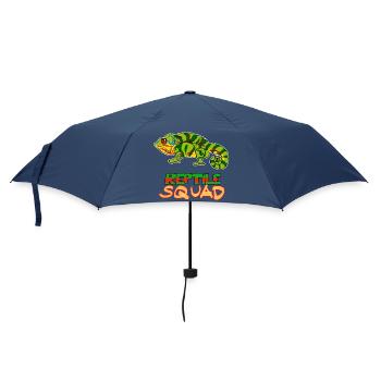 Reptile Squad Bunte Chamäleon-Kunst - Regenschirm (klein) - Navy - Vorne