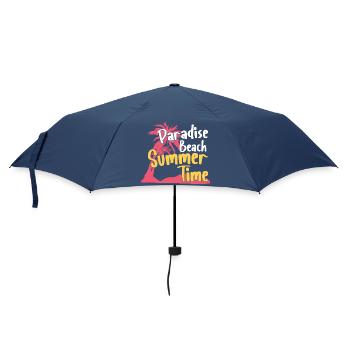 Paradise Beach Summer Time Retro Design - Umbrella (small) - navy - Front