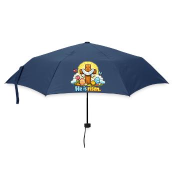 Kawaii Crucifix He is Risen Easter Jesus - Umbrella (small) - navy - Front