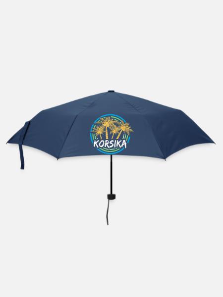 Geschenk für Korsika - Regenschirm (klein) - Navy