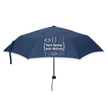 Kein Backup Kein Mitleid - Regenschirm (klein) - Navy - Vorne