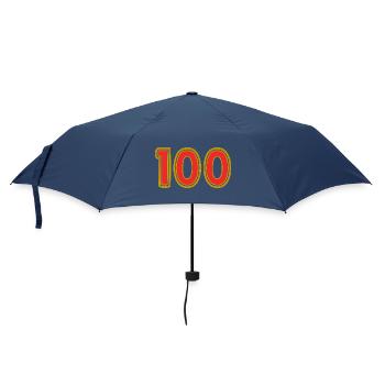 100. 100 YEARS. 100th ANNIVERSARY. BIRTHDAY 100 - Umbrella (small) - navy - Front