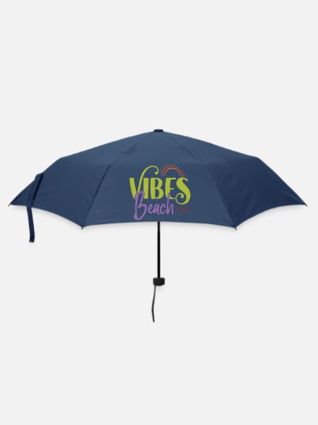 Strand-Vibes - Regenschirm (klein) - Navy