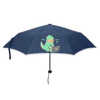 Liebe 💘 I frog amoi mai AI - Regenschirm (klein) - Navy - Vorne