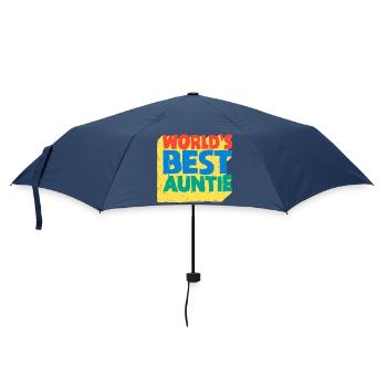 World's Best Auntie Pop-Design - Regenschirm (klein) - Navy - Vorne
