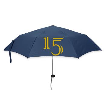 15. 15 YEARS. 15th ANNIVERSARY. 15 YEAR ANNIVERSARY. - Umbrella (small) - navy - Front
