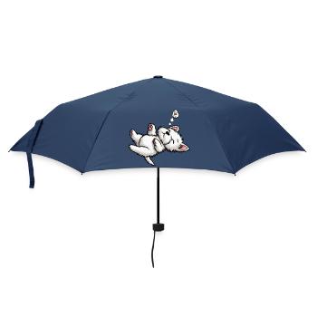 West highland terrier Westie Westiebesitzer - Regenschirm (klein) - Navy - Vorne