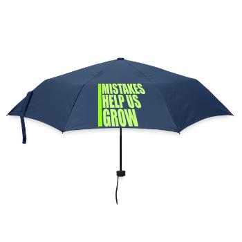 Mistakes Help Us Grow Lustig Motivational Wachstum - Regenschirm (klein) - Navy - Vorne