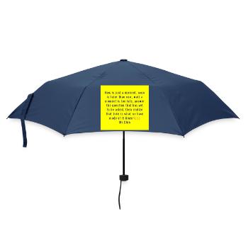 Time as art typography yellow - Umbrella (small) - navy - Front