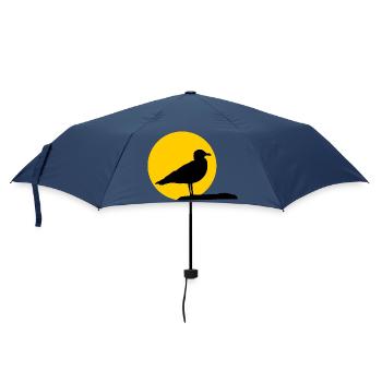 Mouette devant le soleil - Parapluie standard - marine - Devant