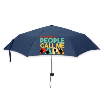 Meine Lieblingsleute nennen mich Papa Akustikgitarre - Regenschirm (klein) - Navy - Vorne
