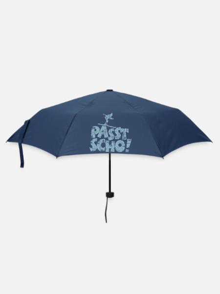 Passt Scho! Après-Ski T-Shirt (Damen/Navy) - Regenschirm (klein) - Navy