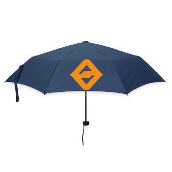 Cool digital badge emblem logo - Umbrella (small) - navy - Front