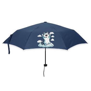 Cat waking up, cat humor! - Umbrella (small) - navy - Front