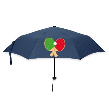 Tischtennisschläger mit Ball–sportlich & dynamisch - Regenschirm (klein) - Navy - Vorne