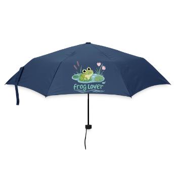 Frosch-Liebhaber - Regenschirm (klein) - Navy - Vorne