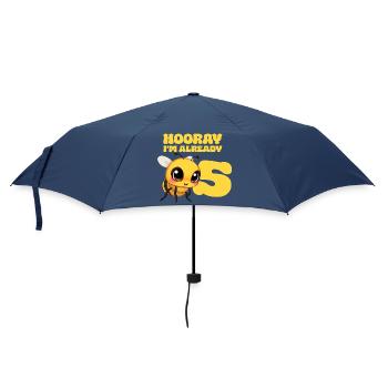 Bee Bee - Hooray i am already 5 - Umbrella (small) - navy - Front