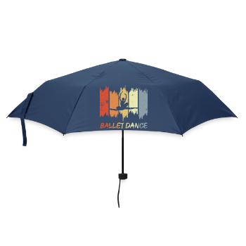 Vintage Ballet Dance - Umbrella (small) - navy - Front