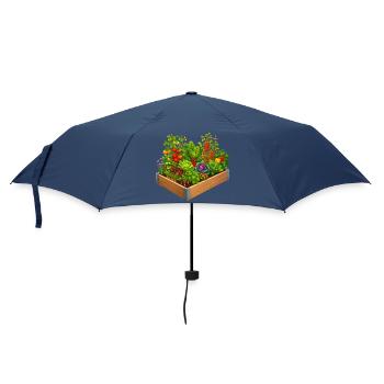 Colorful Raised Bed Vegetable Garden Nature Design - Umbrella (small) - navy - Front