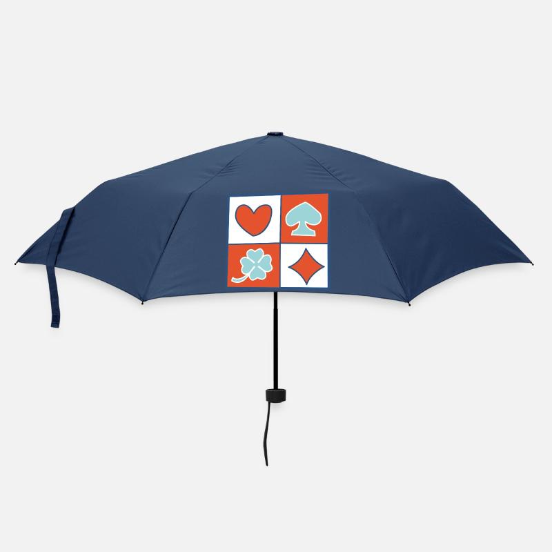 Checkerboard 2 von helfspawn - Regenschirm (klein) - Navy